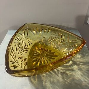 Amber Glass Decorative Bowl